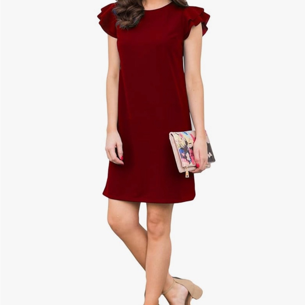 Women's Summer Ruffle Sleeve Tunic Swing